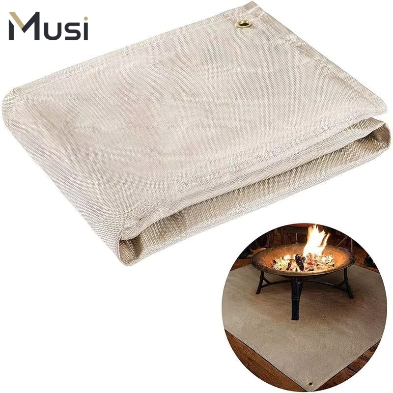 Heat Resistant Mat - แผ่นรองปิ้งย่างกันไฟ แผ่นฉนวนกันความร้อน แผ่นรองปิคนิคกันไฟสำหรับทำบาร์บีคิวกลางแจ้งและทำอาหาร