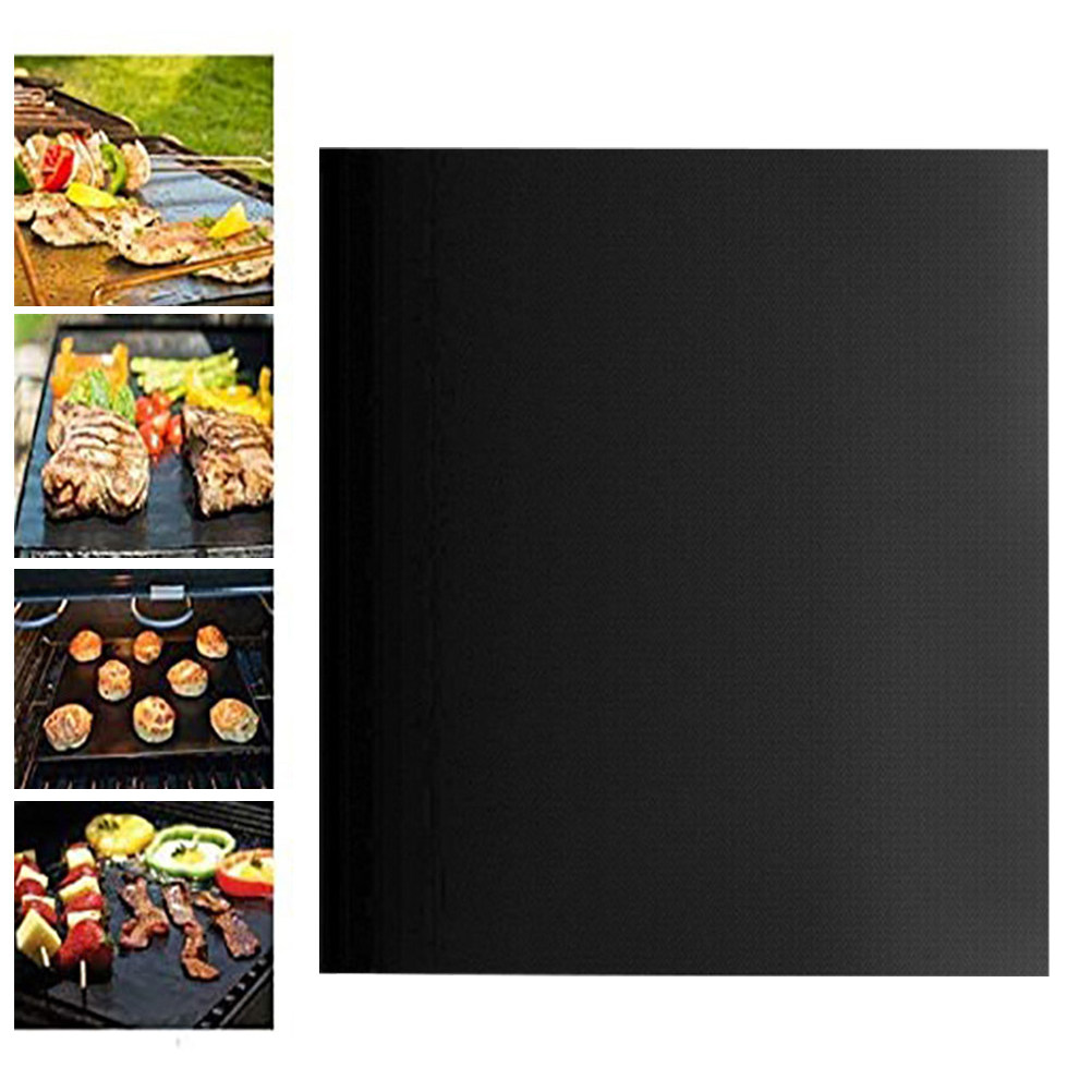 Heat Resistant Mat - แผ่นรองย่างบาร์บีคิวแบบไม่ติดกระทะ 3 ชิ้น ทนความร้อน ใช้ซ้ำได้ สำหรับเตาย่างแก๊ส