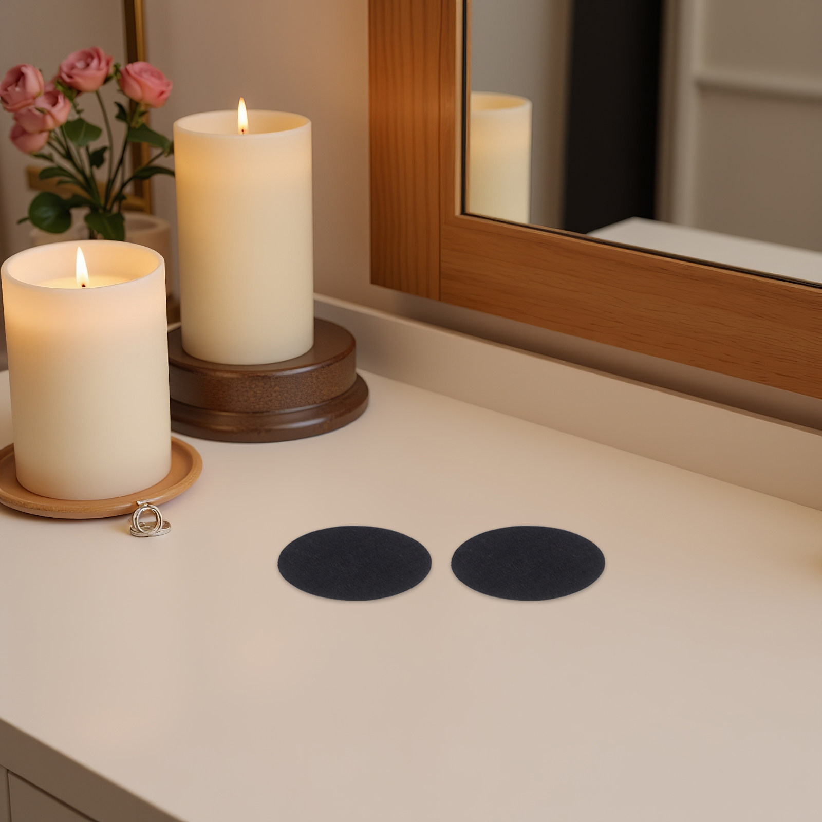 Heat Resistant Mat - แผ่นรองเตาเผาธูป 100 ชิ้น ทนไฟ ฉนวนกันความร้อน สีดำ