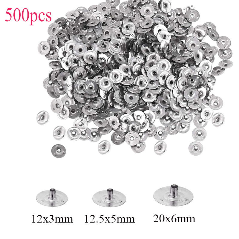 Candle Supplies Tins - 500 ชิ้นเทียน Wick โลหะ Sustainer แท็บทําด้วยมือ