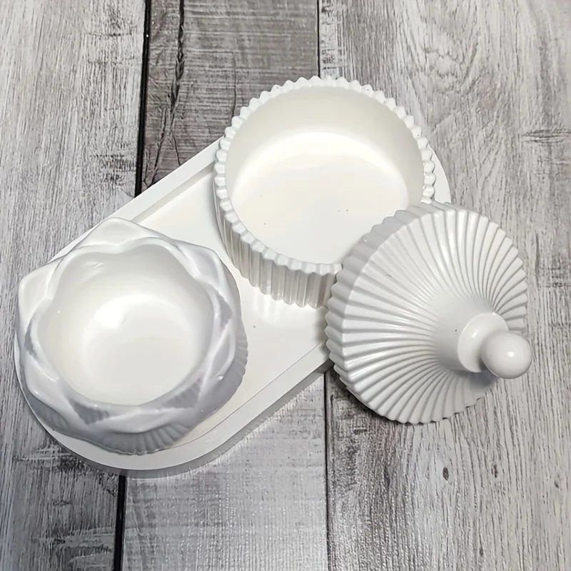 DIY Lotus เชิงเทียน 3 ชิ้นซิลิ - Candle Supplies Shop บทวิจารณ์และราคา