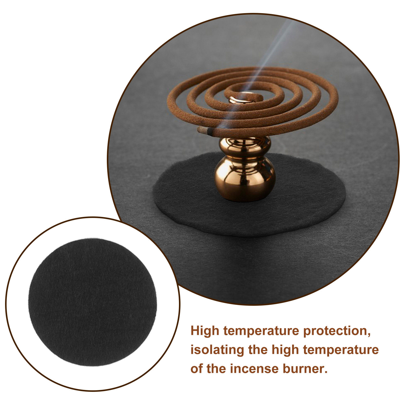 แผ่นรองเตาเผาธูป 100 ชิ้น ทนไฟ - Heat Resistant Mat บทวิจารณ์และราคา